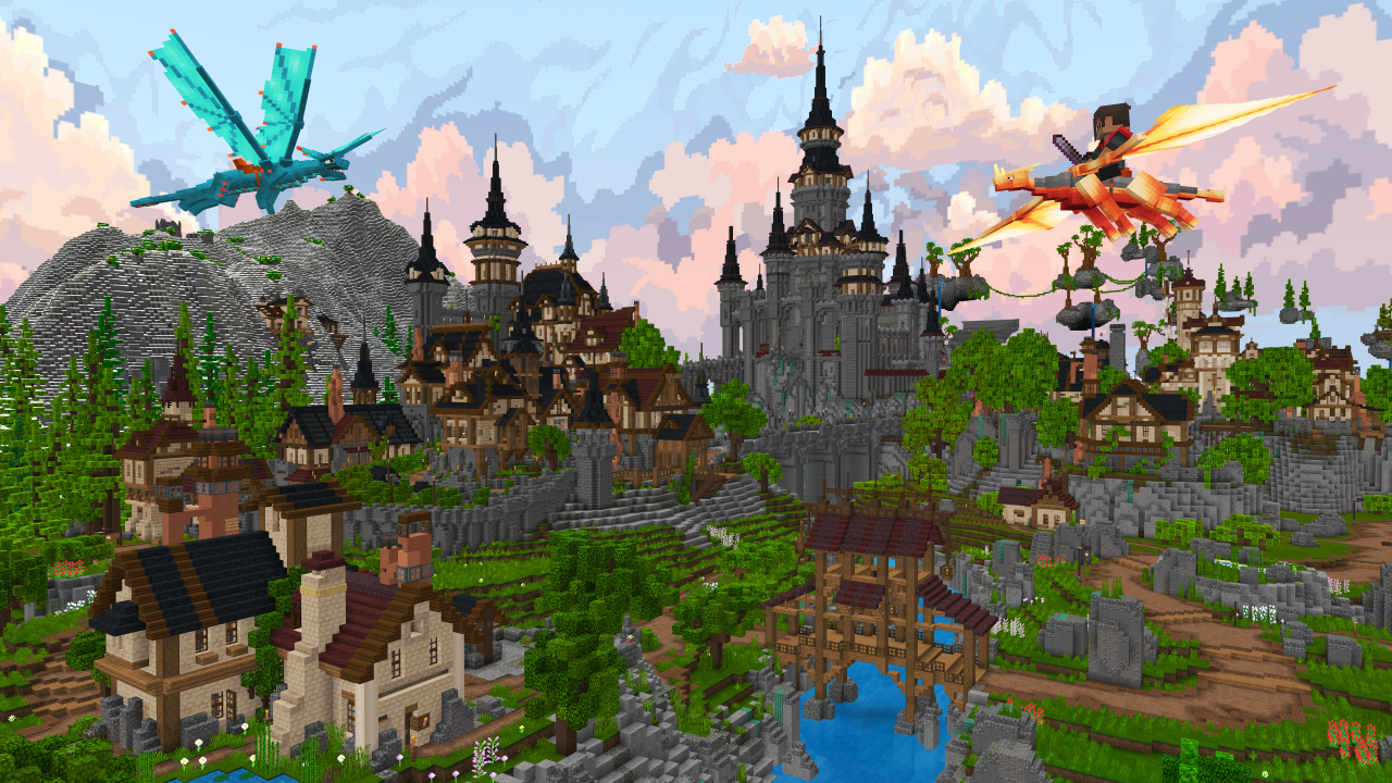 Dragon advance. Castle Spawn Minecraft 2015.