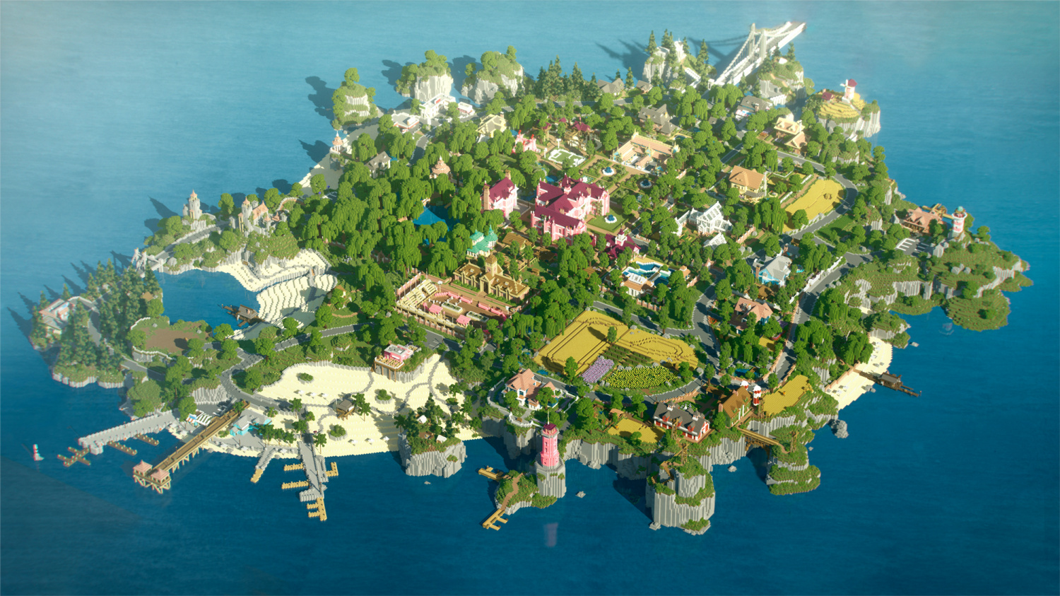 Pink Villa in Minecraft